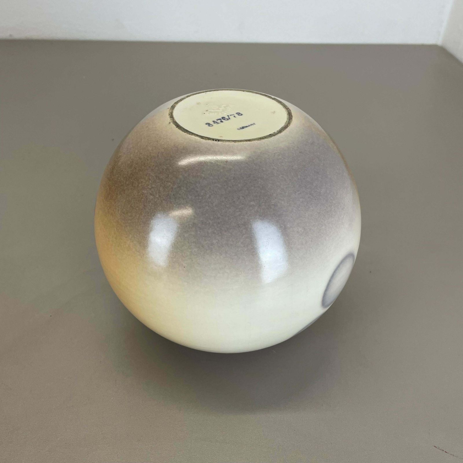 Colorful Bauhaus Ceramic Pottery Vase By Karlsruher Majolika, Germany, 1950s photo furniture
