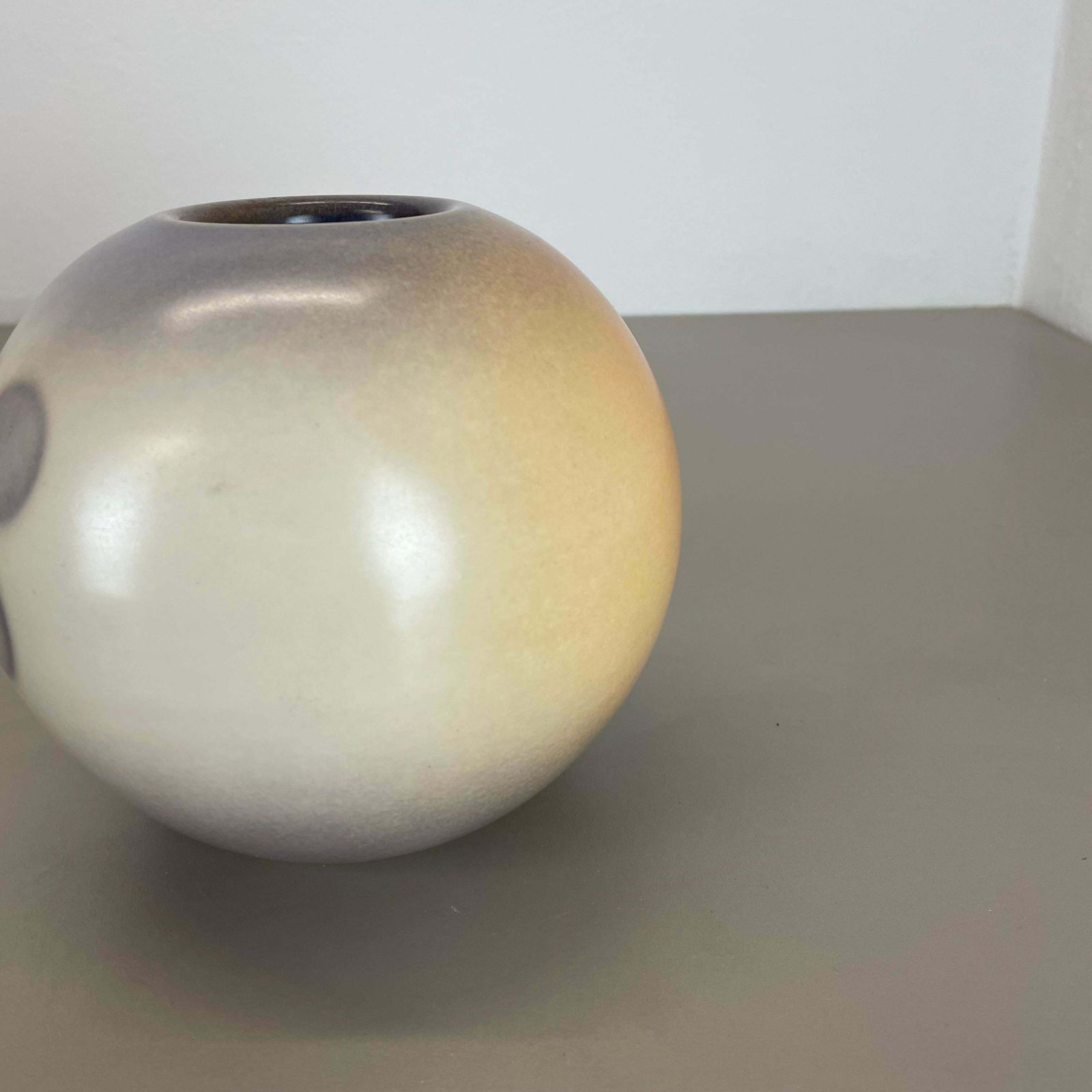 photo vintage Colorful Bauhaus Ceramic Pottery Vase By Karlsruher Majolika, Germany, 1950s