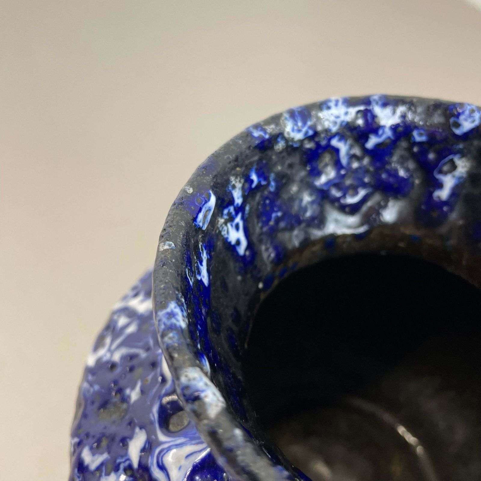 photo furniture Extraordinary Superglaze Pottery Fat Lava Vase By Es Keramik, Germany, Wgp 1960