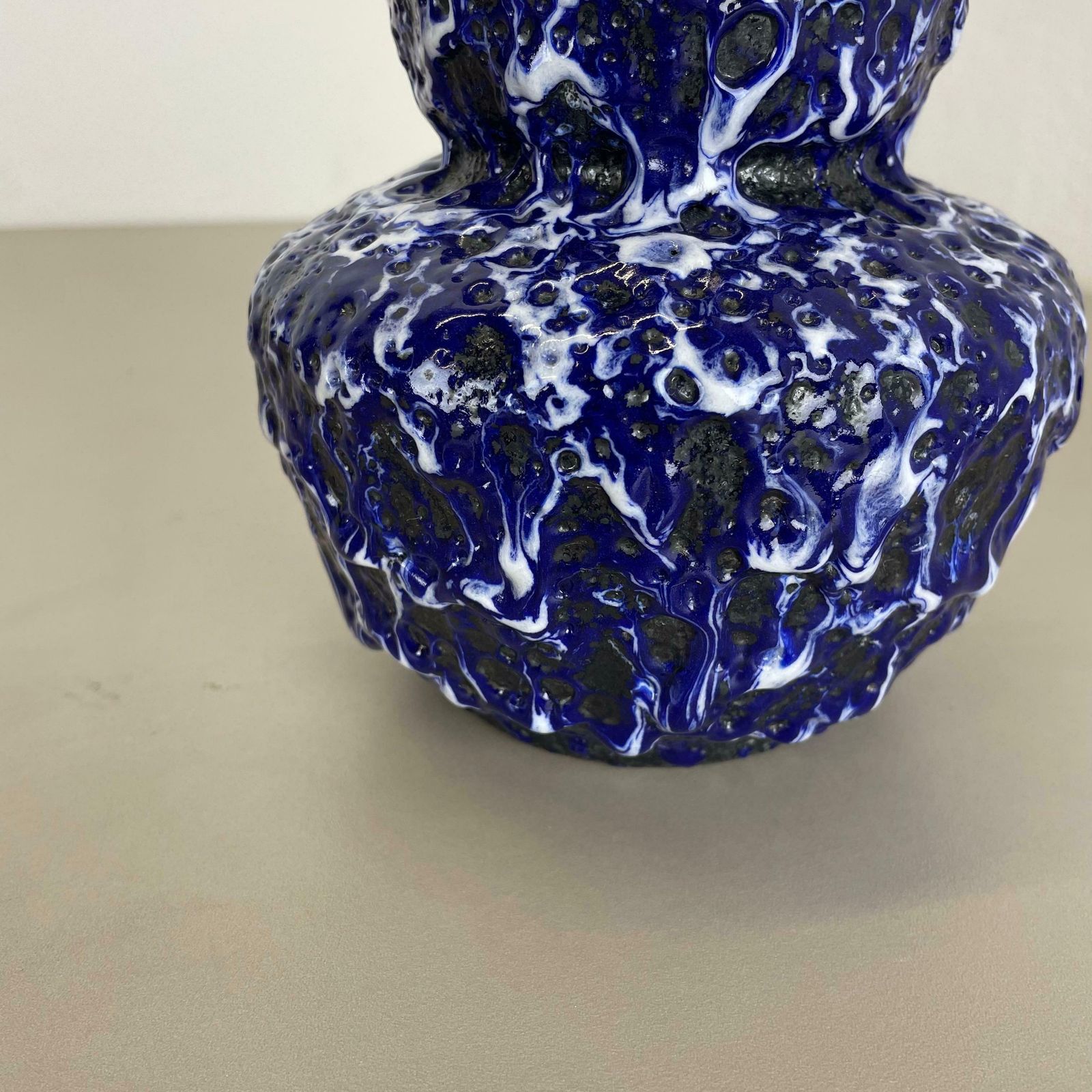 photo buy Extraordinary Superglaze Pottery Fat Lava Vase By Es Keramik, Germany, Wgp 1960