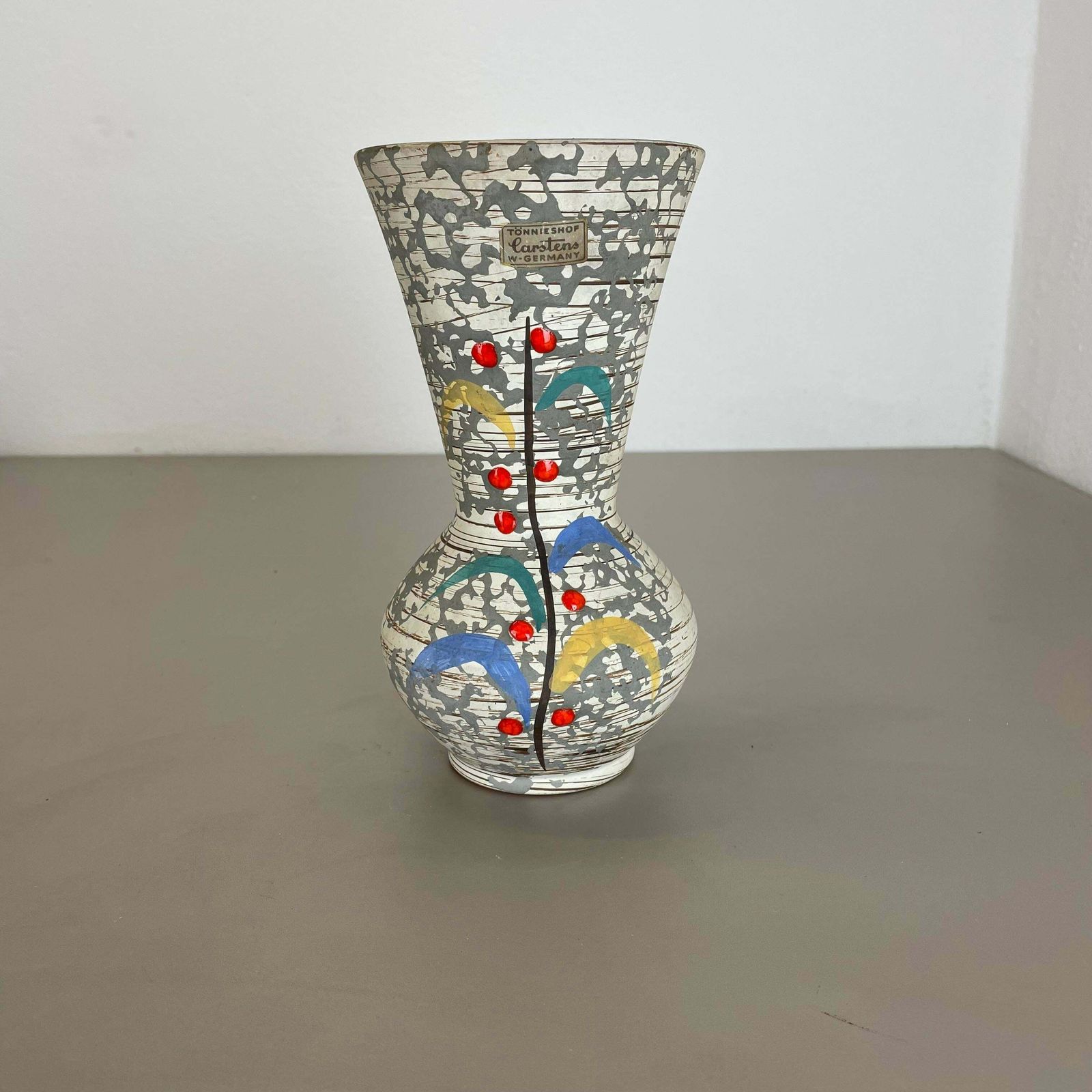 Super Glaze Abstract Ceramic Pottery Vase Carstens Tönnieshof Germany, 1950s photo furniture