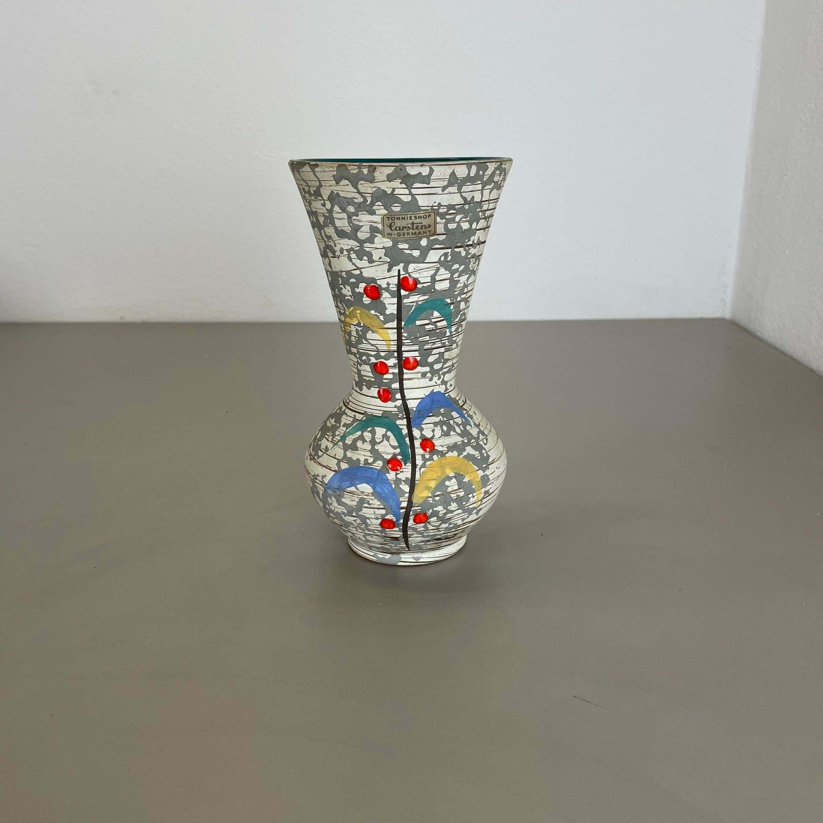 Super Glaze Abstract Ceramic Pottery Vase Carstens Tönnieshof Germany, 1950s photo for sale