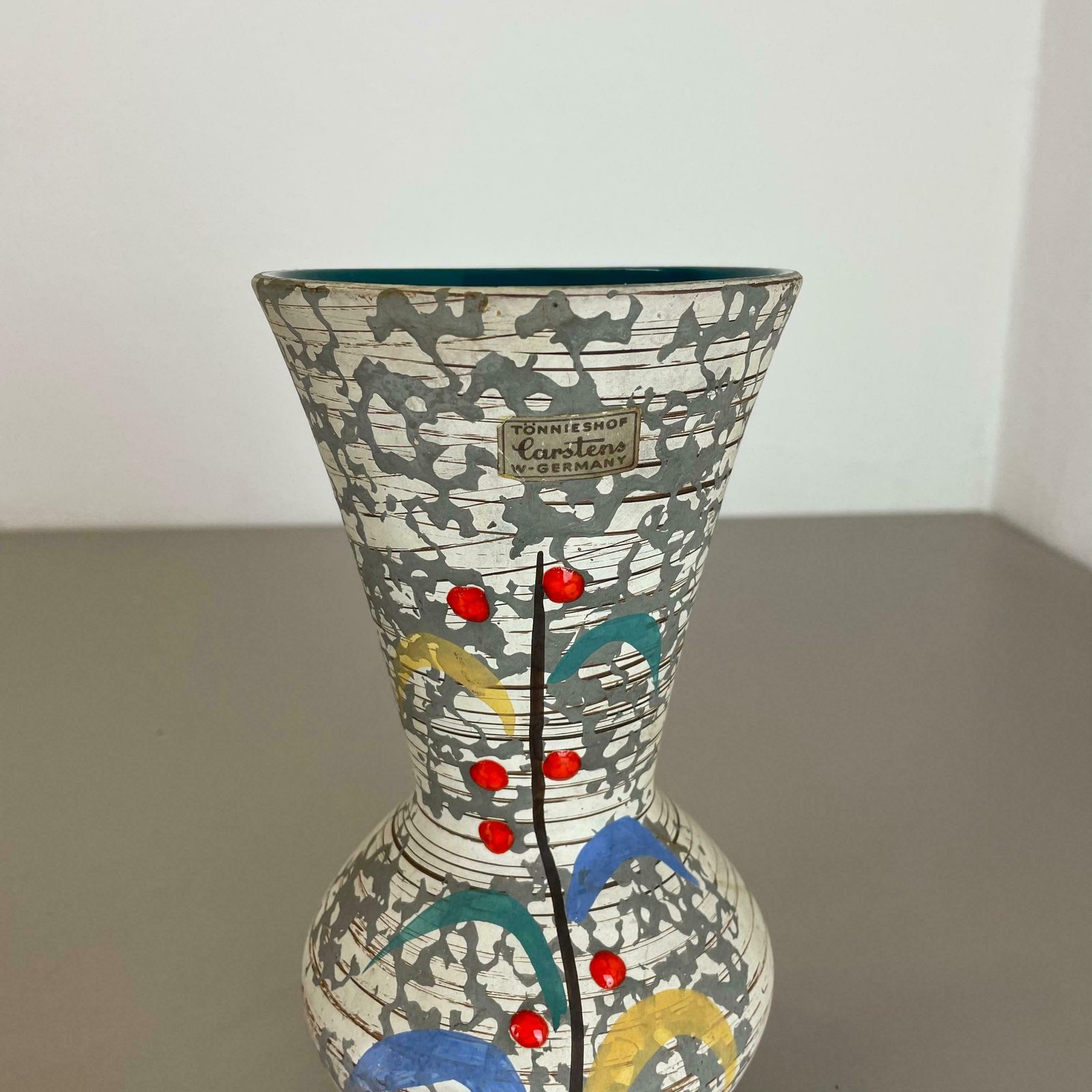 photo furniture Super Glaze Abstract Ceramic Pottery Vase Carstens Tönnieshof Germany, 1950s