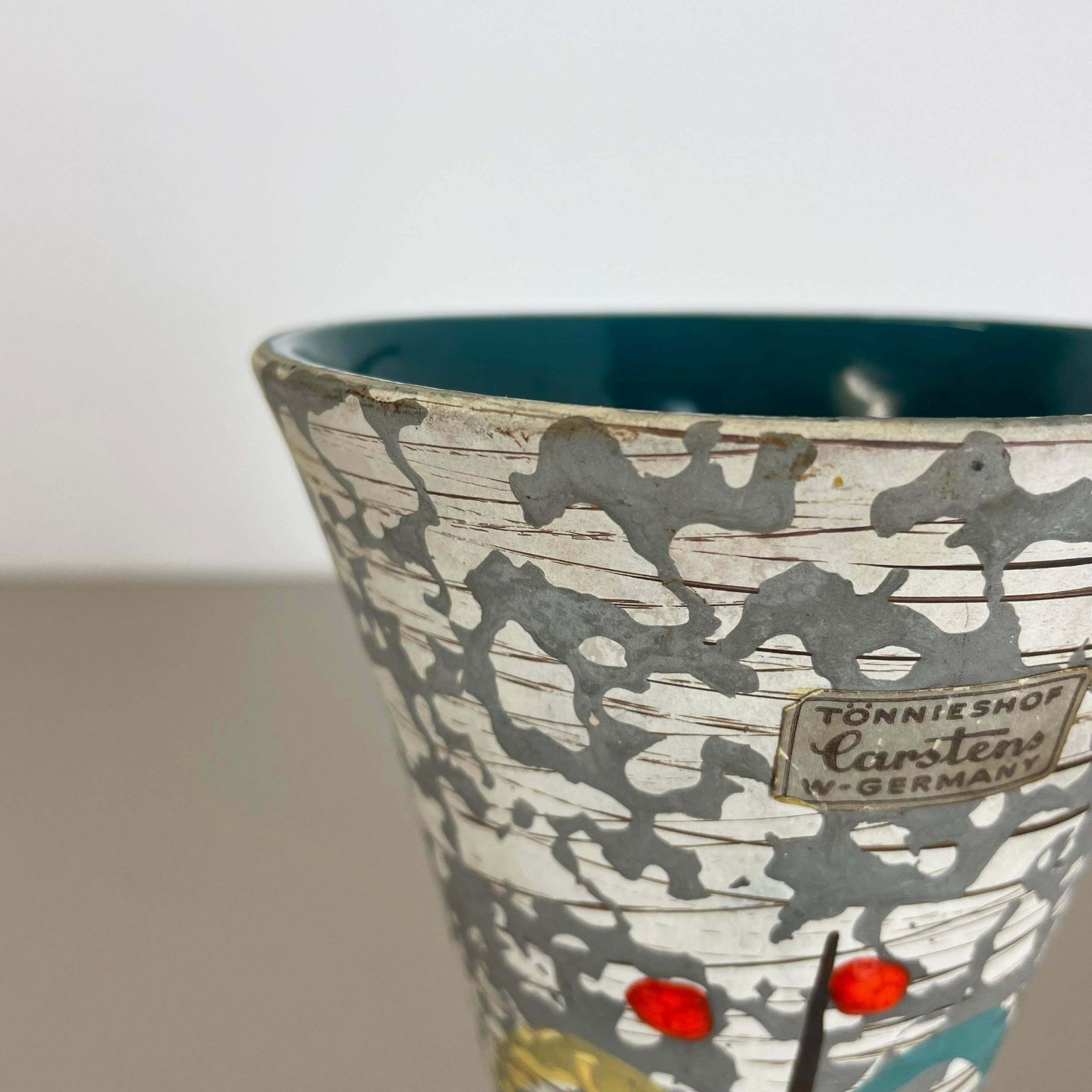 Home Decor Super Glaze Abstract Ceramic Pottery Vase Carstens Tönnieshof Germany, 1950s photo