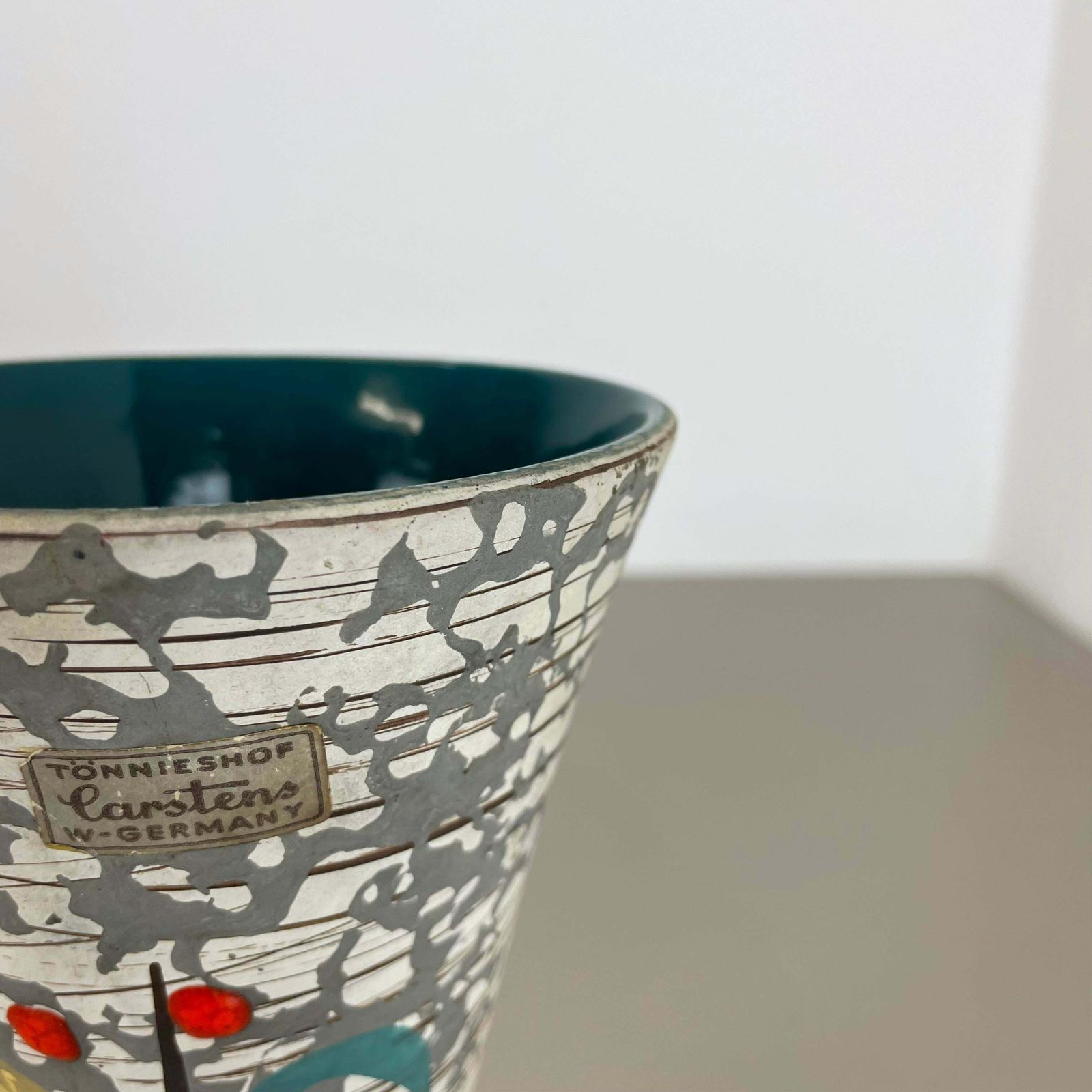 346.0 Super Glaze Abstract Ceramic Pottery Vase Carstens Tönnieshof Germany, 1950s photo
