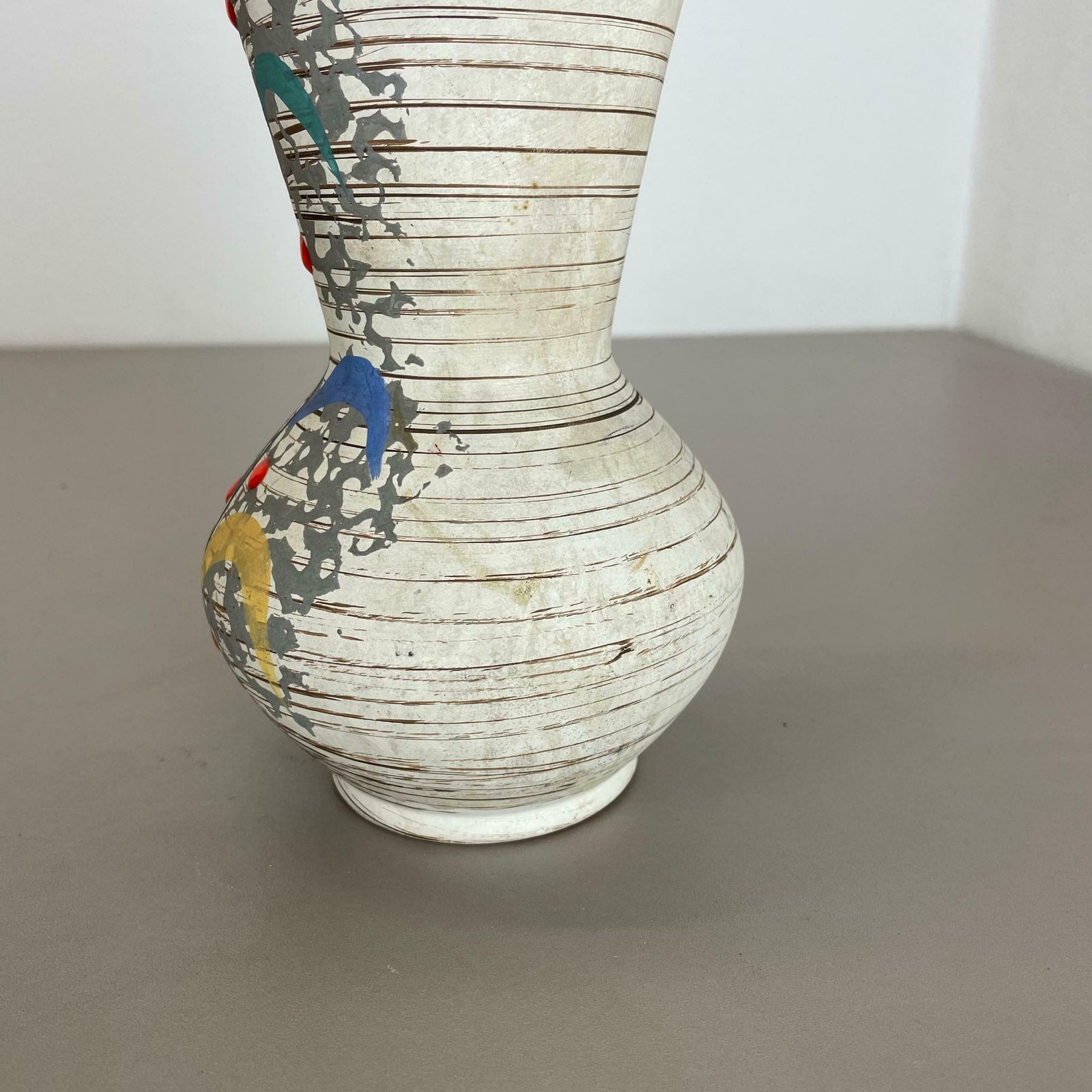 photo vintage Super Glaze Abstract Ceramic Pottery Vase Carstens Tönnieshof Germany, 1950s