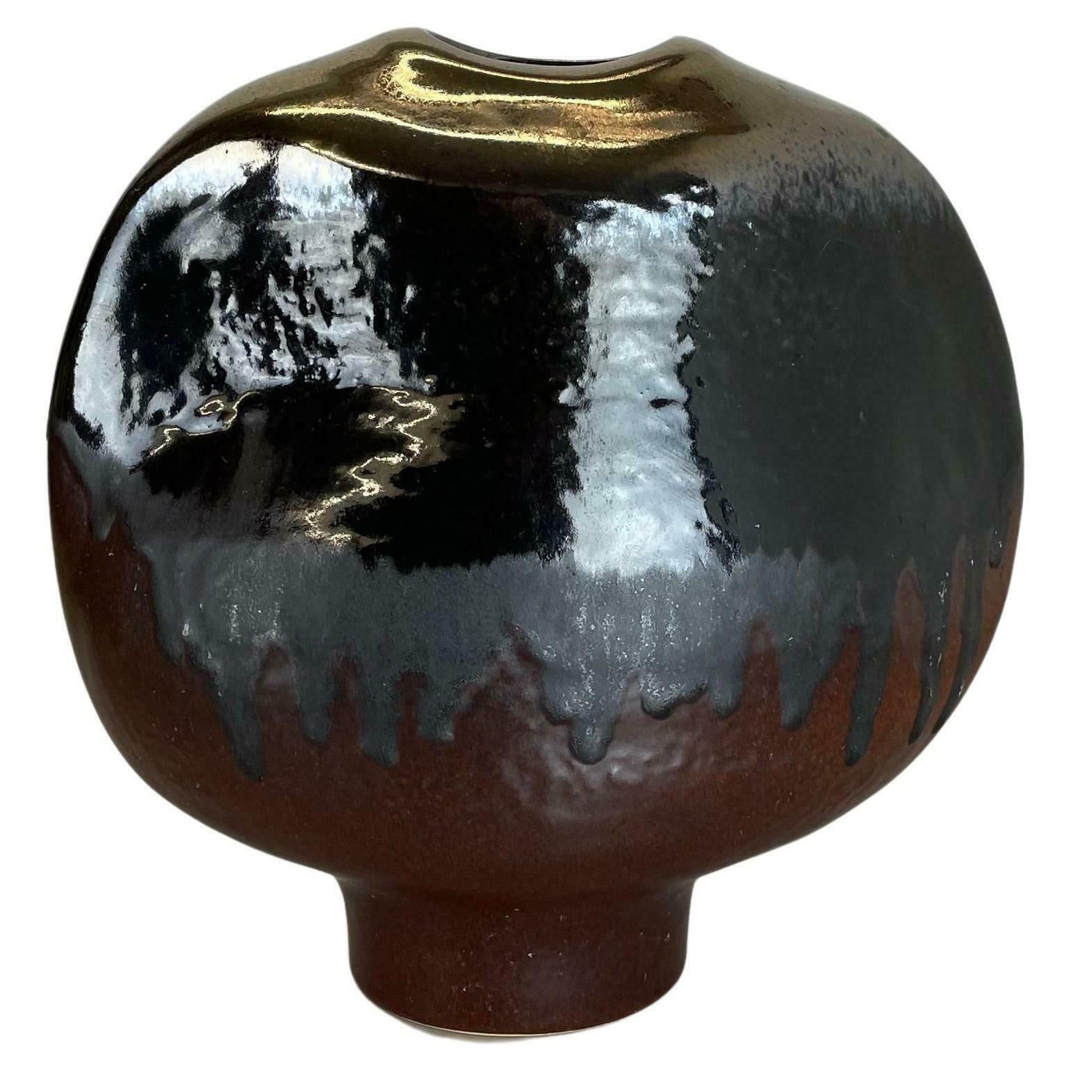 Huge 24cm Studio Pottery Vase Object By Heiner Balzar For Steuler, Germany, 1970