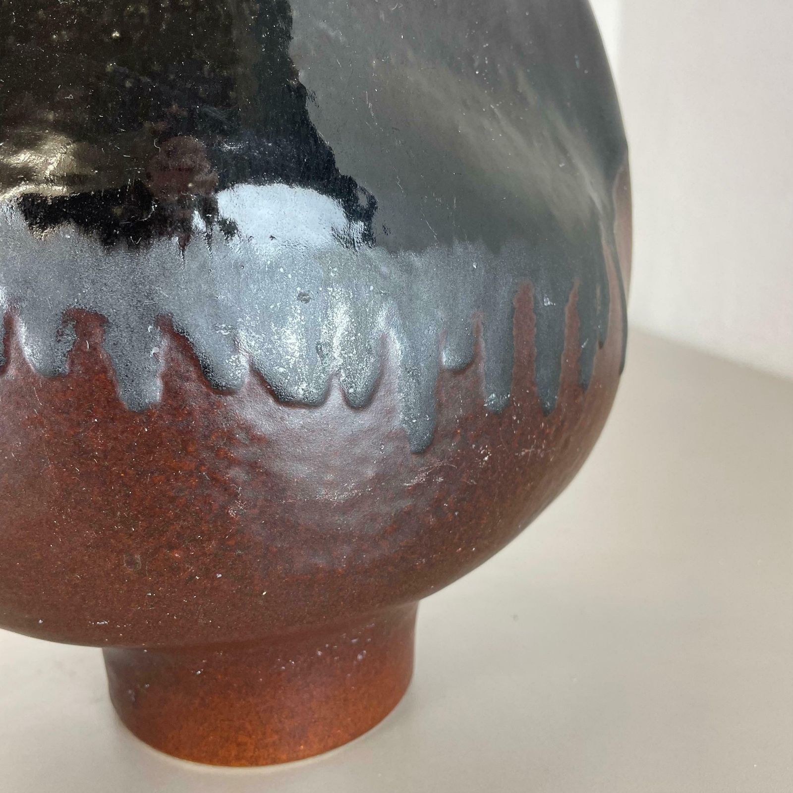 photo for sale Huge 24cm Studio Pottery Vase Object By Heiner Balzar For Steuler, Germany, 1970