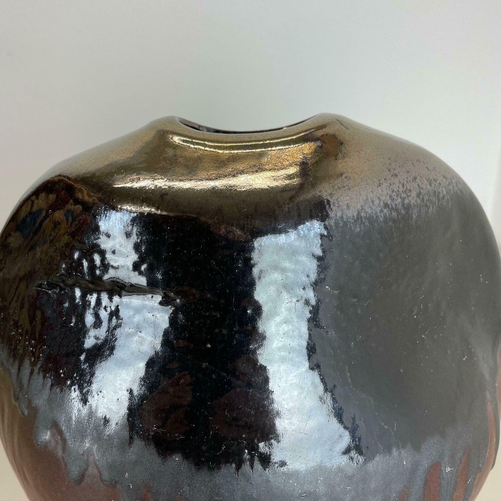 577.0 Huge 24cm Studio Pottery Vase Object By Heiner Balzar For Steuler, Germany, 1970 photo