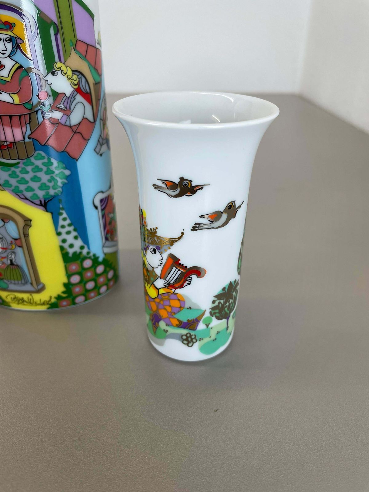 photo furniture Set Of 3 Porcelain Vase By Björn Wiinblad For Rosenthal Studio Line Germany 1970
