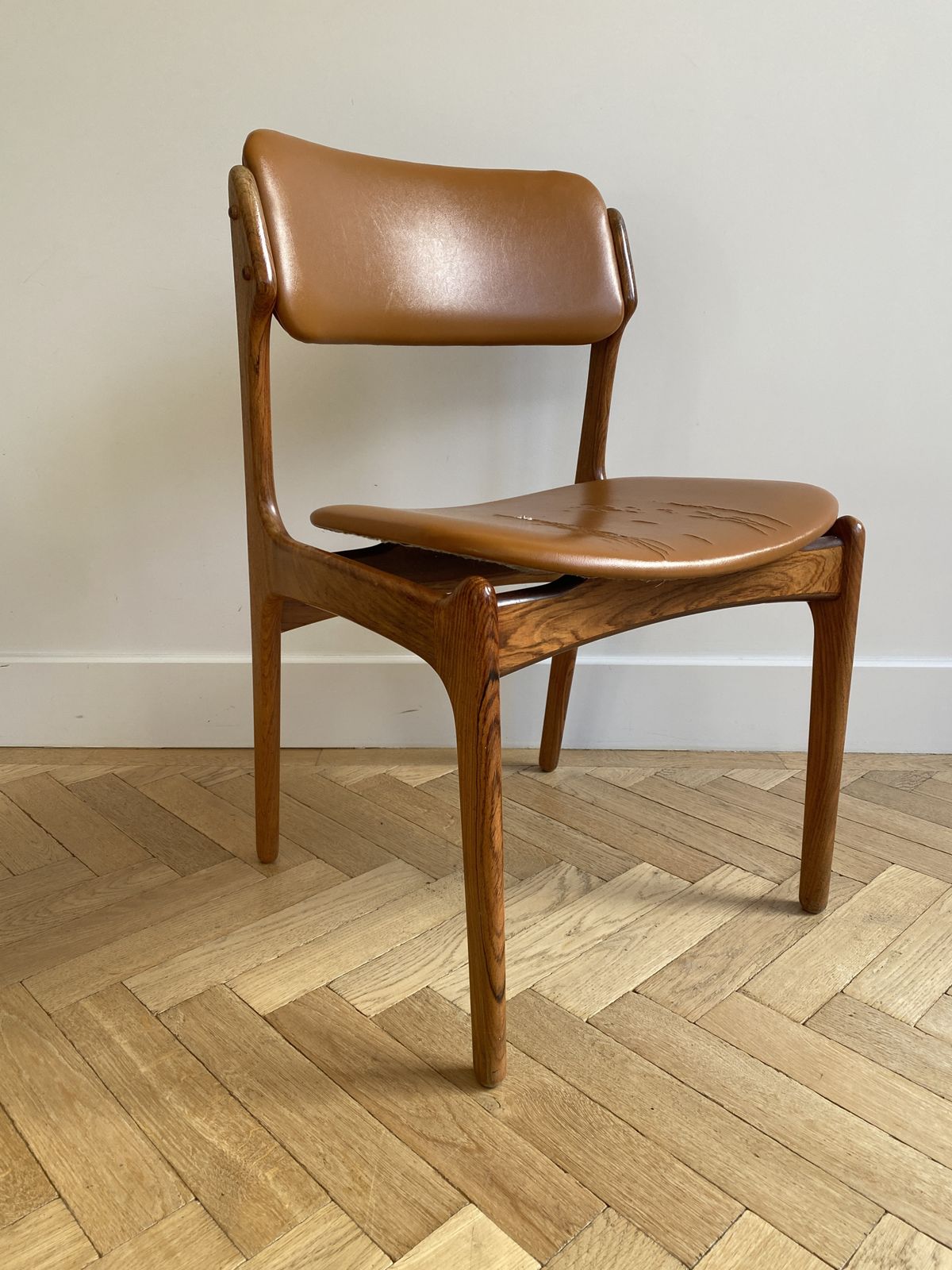 6 Model 49 Dining Chairs By Erik Buch For Odense Maskinsnedkeri (1960s) photo buy