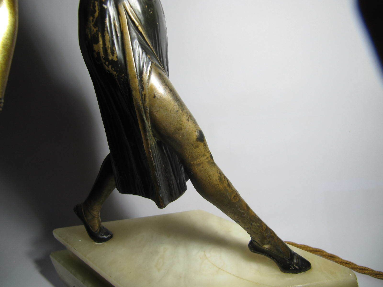 Art Deco Figurine Lamp Of A Dancer. Rare. From The Deco Collection Of Seymour Stein photo Lighting