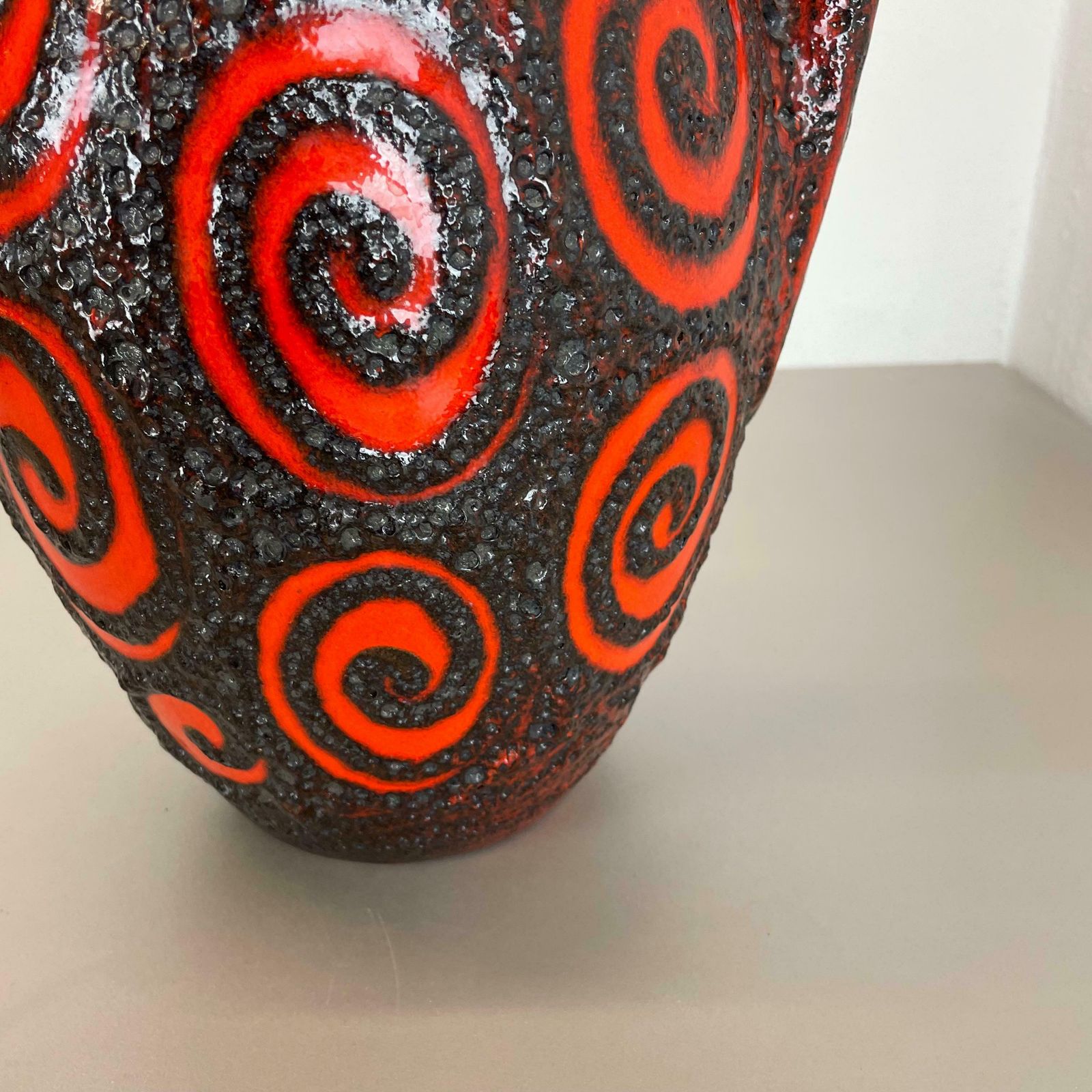 photo furniture Large 38cm Pottery Fat Lava "Super Glaze" 279 38 Floor Vase By Scheurich, 1970s