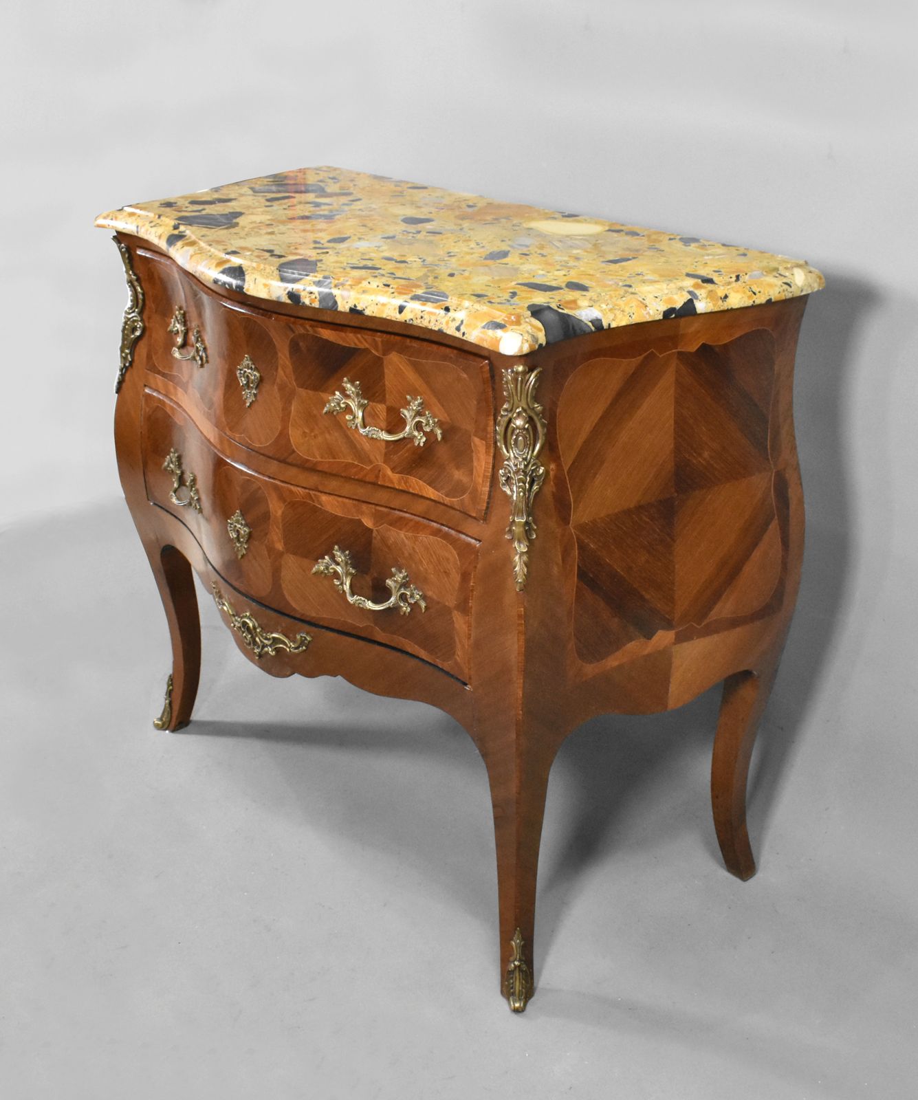 French Bombe Commode Louis XV Style photo for sale
