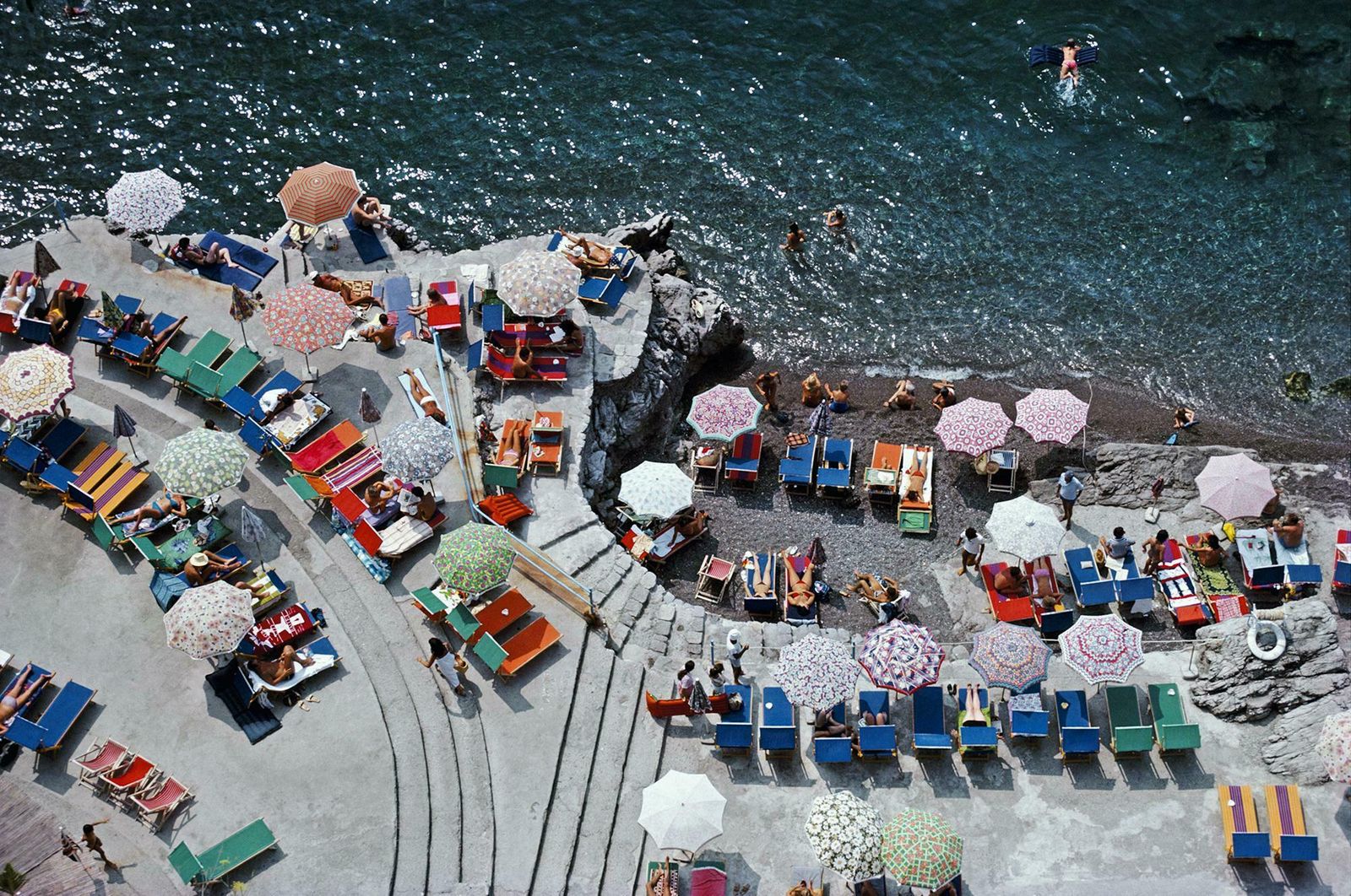 Positano Beach By Slim Aarons