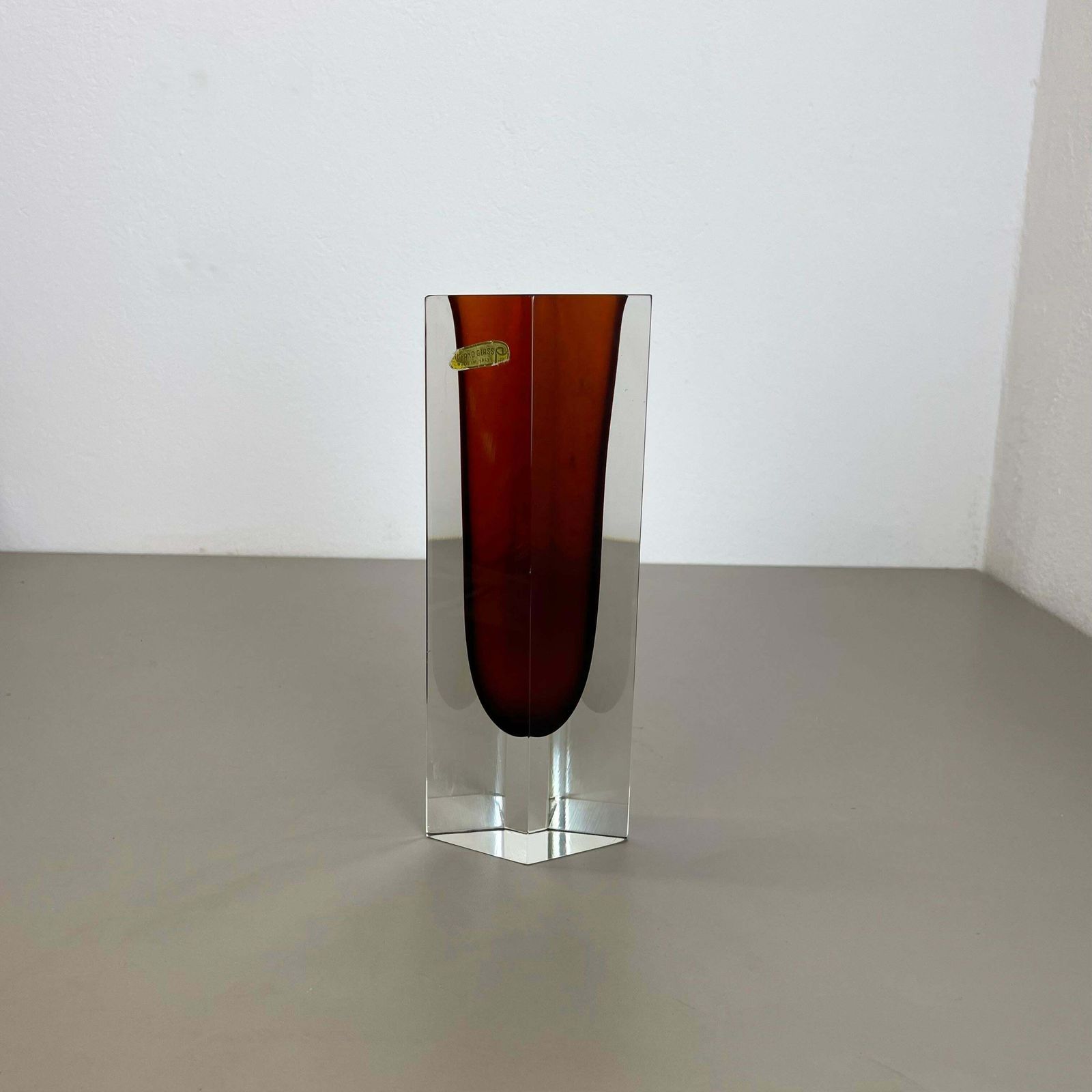 Large Ochre Murano Glass Sommerso Vase, Flavio Poli Attributed, Italy 1970s £621.53 photo for sale