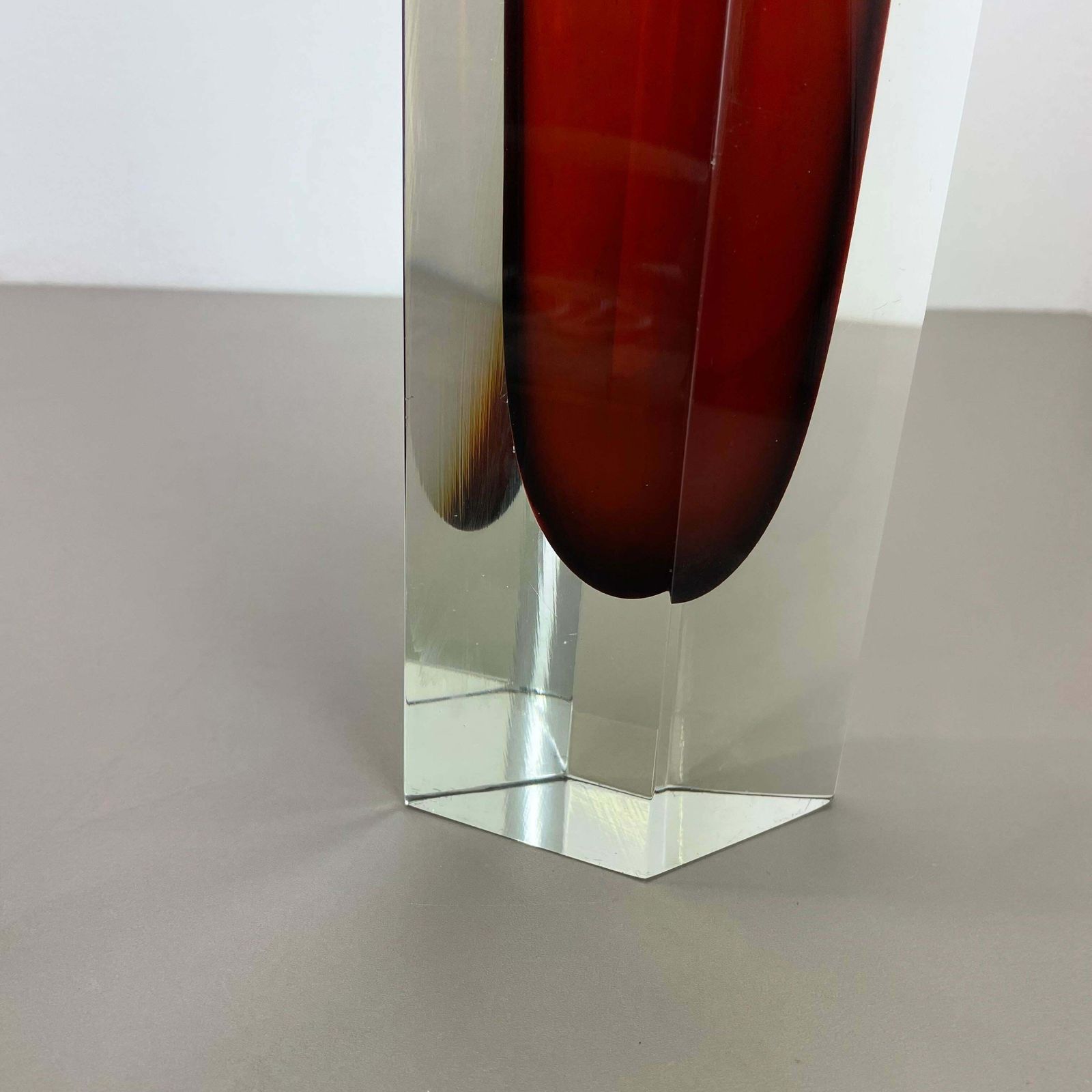 Large Ochre Murano Glass Sommerso Vase, Flavio Poli Attributed, Italy 1970s £621.53 photo vinterior