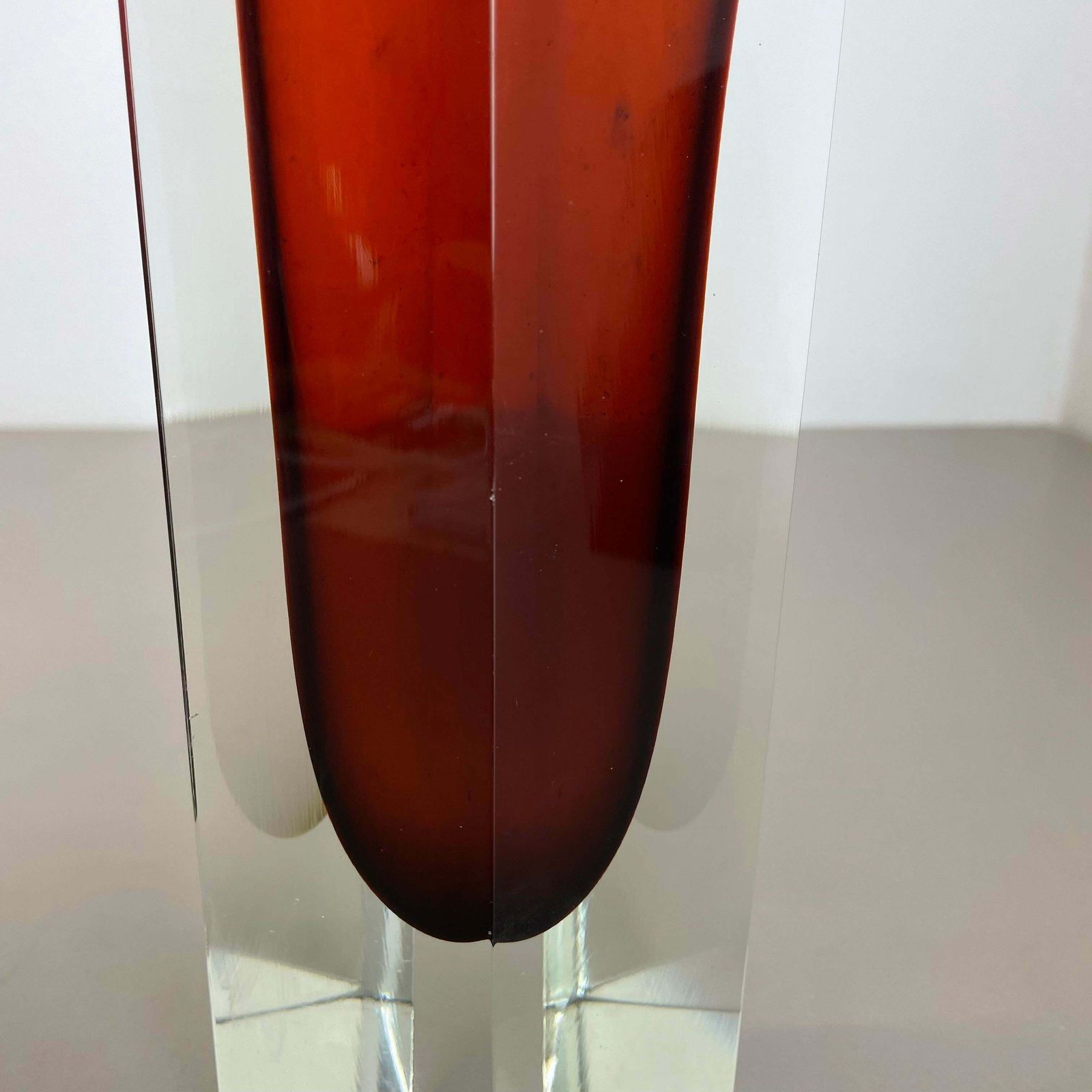 Large Ochre Murano Glass Sommerso Vase, Flavio Poli Attributed, Italy 1970s £621.53 photo buy