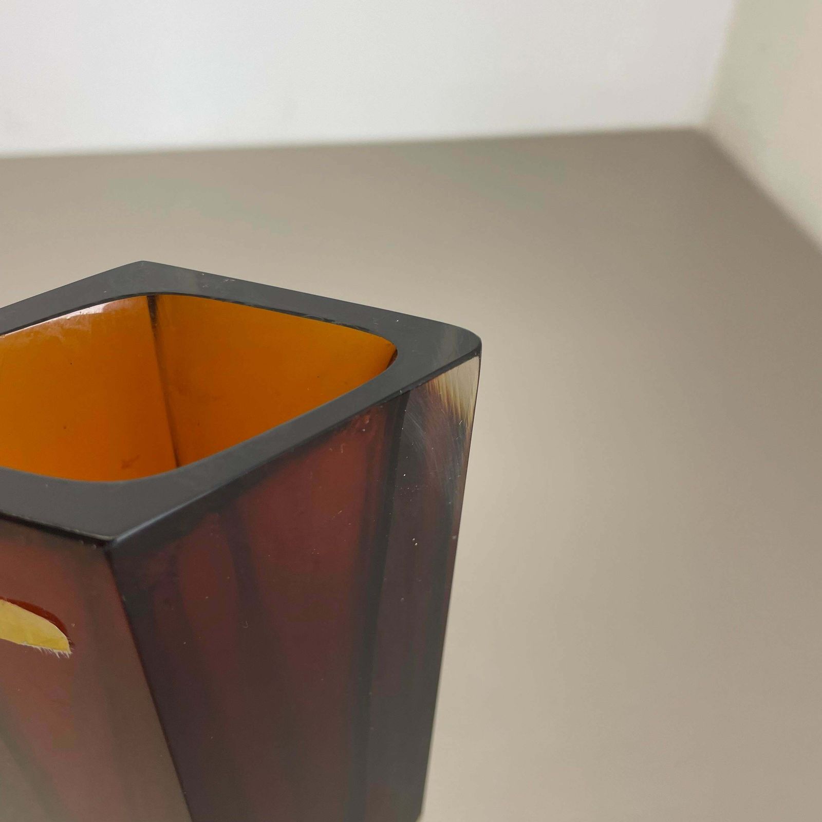 622.0 Large Ochre Murano Glass Sommerso Vase, Flavio Poli Attributed, Italy 1970s £621.53 photo