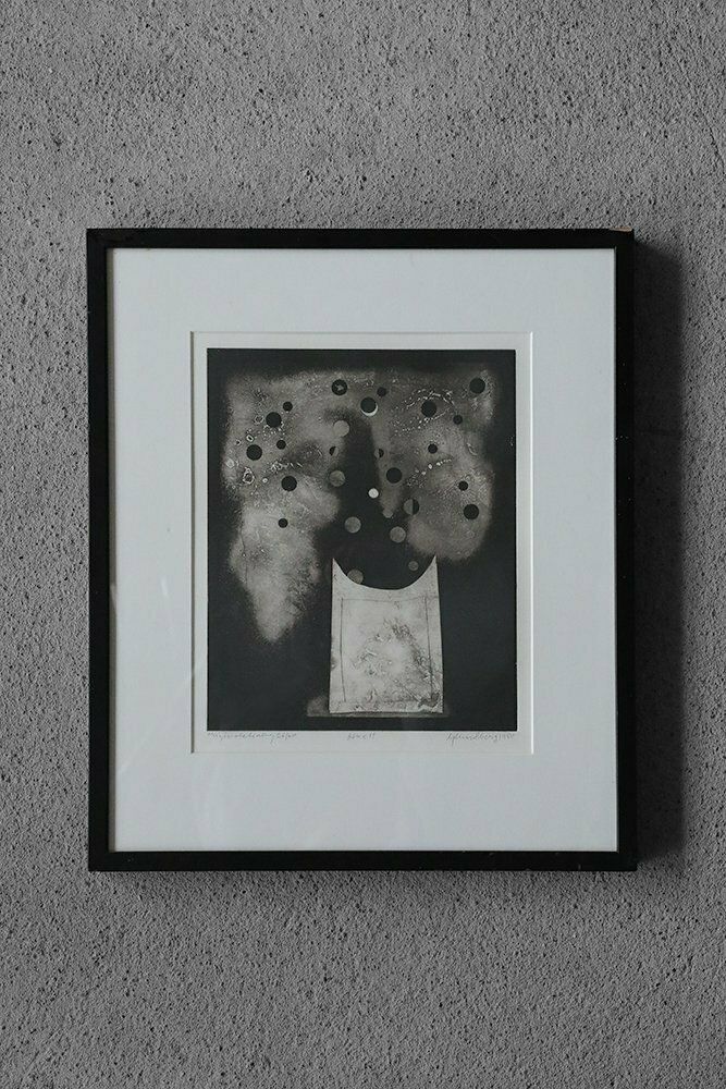 Bertil Lundberg, Bukett, Etching, 1980, Framed photo furniture