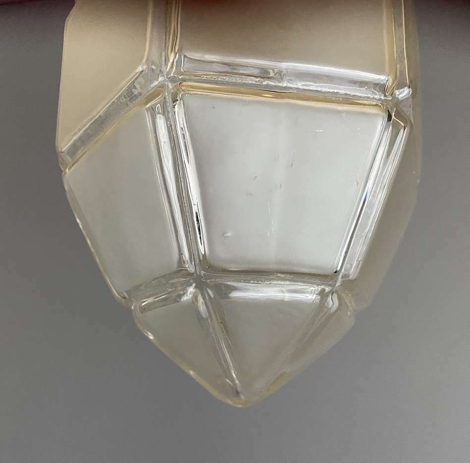 Small Pendant Light With Frosted Glass Squares photo furniture