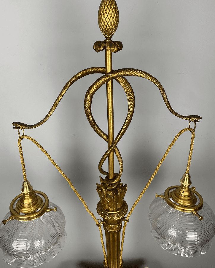 Antique French Table Lamp Caduseus – Rod Of Hermes photo buy