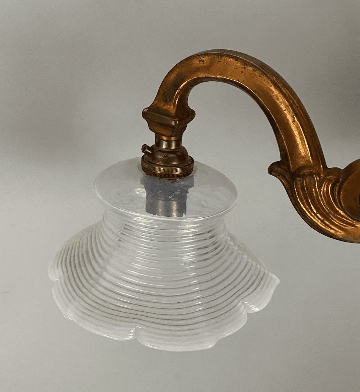 Copper Art Nouveau Three Arm Chandelier photo Lighting