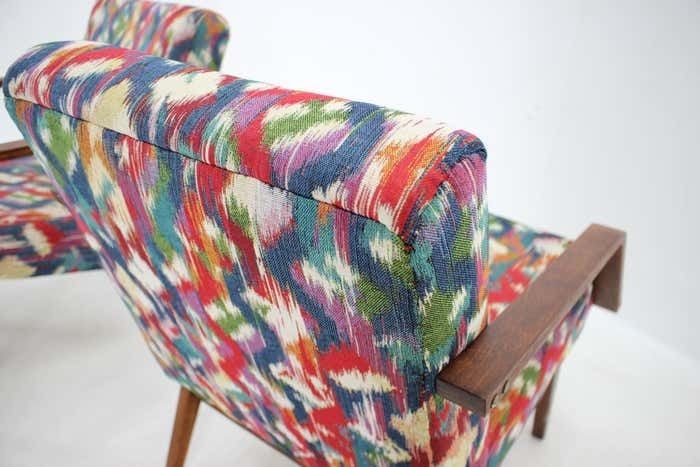 Furniture 1960s Pair Of Restored Armchairs  Czechoslovakia photo
