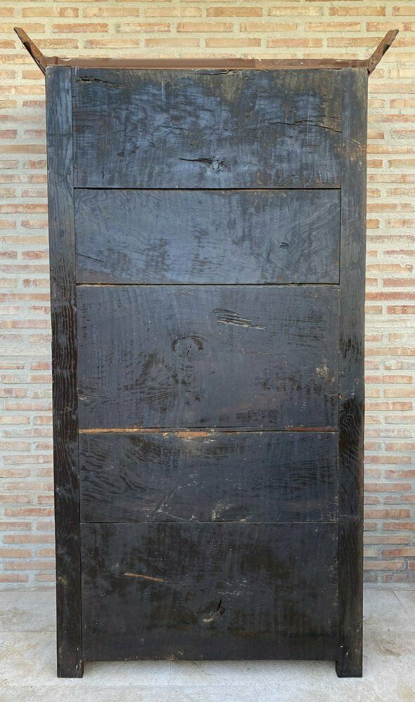 Antique Dutch Baroque Light Oak Cupboard Or Cabinet, 18th Century photo for sale