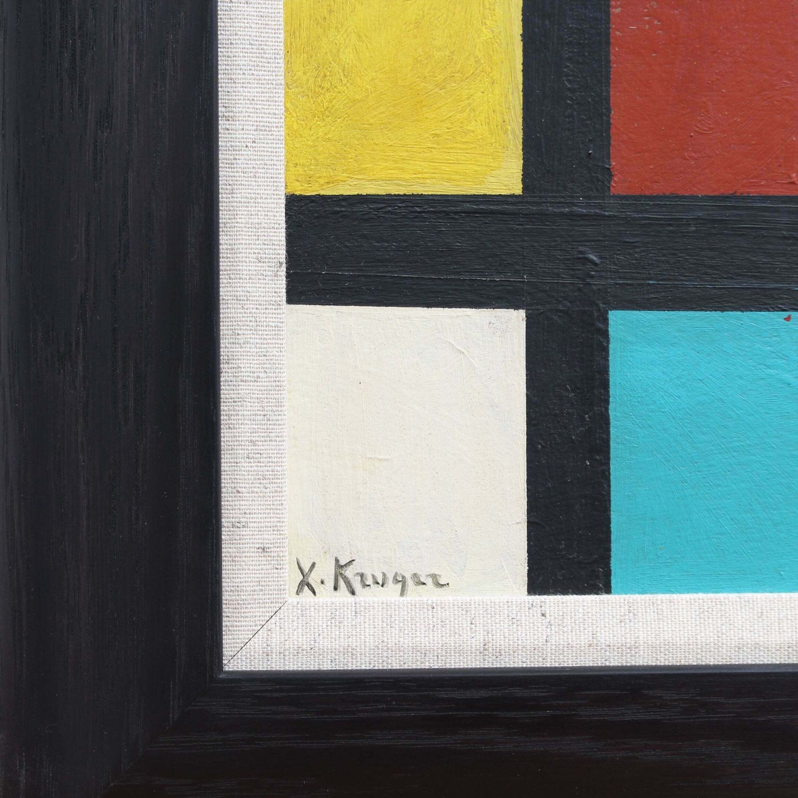 Art 'Abstract Of Lines And Colours' German School (Circa 1960s) photo