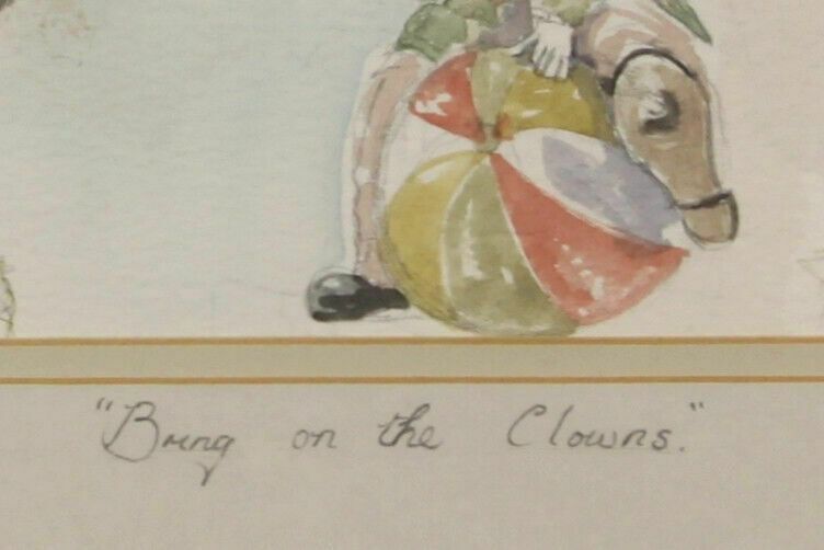 Watercolour By L Porter. Titled "Bring On The Clowns" photo 50.0