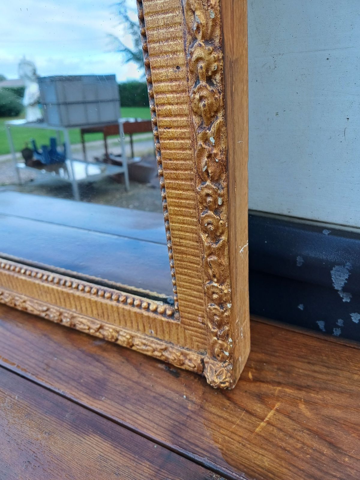 19th Century Wood And Golden Stucco Mirror photo 193.0