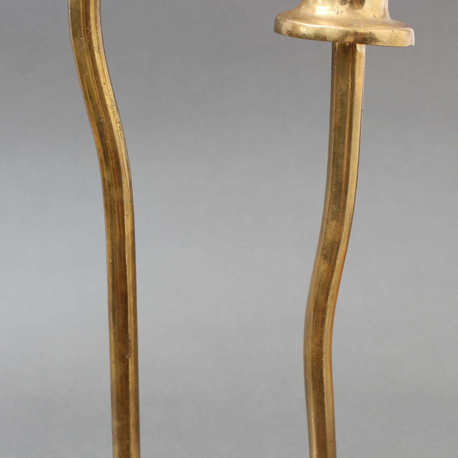 photo buy Pair Of Brutalist Aluminium And Brass Candlesticks By David Marshall (Circa 1980s)