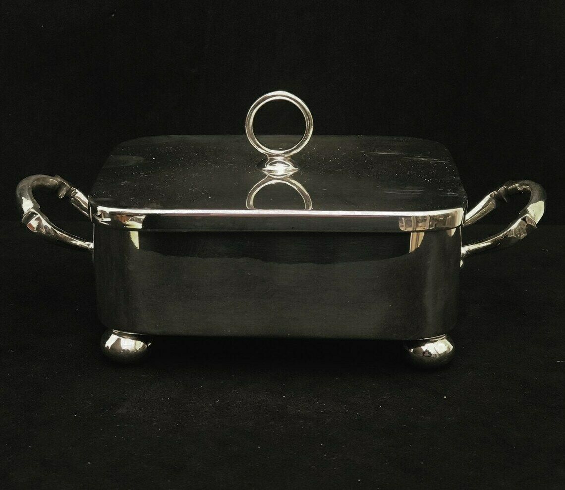 Butter Dish With Lid Victorian Crystal Silver Plated Antique Lidded Cheese Sardines Box Pot Condiments Wedding Gift English Tableware Decor