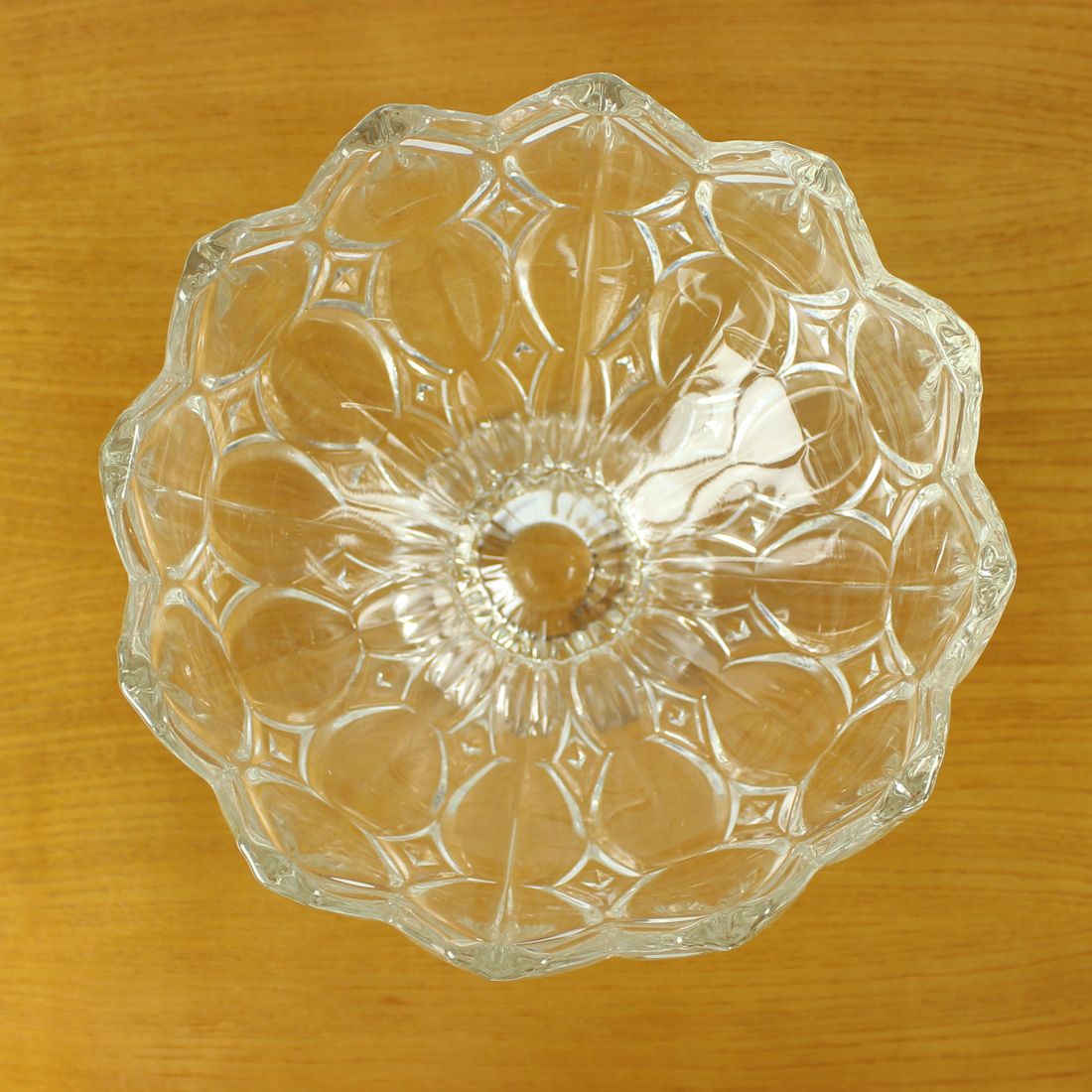 Unique Pressed Glass Bowl, Tulip Collection Hermanowa Hut, 1957 photo 370.0
