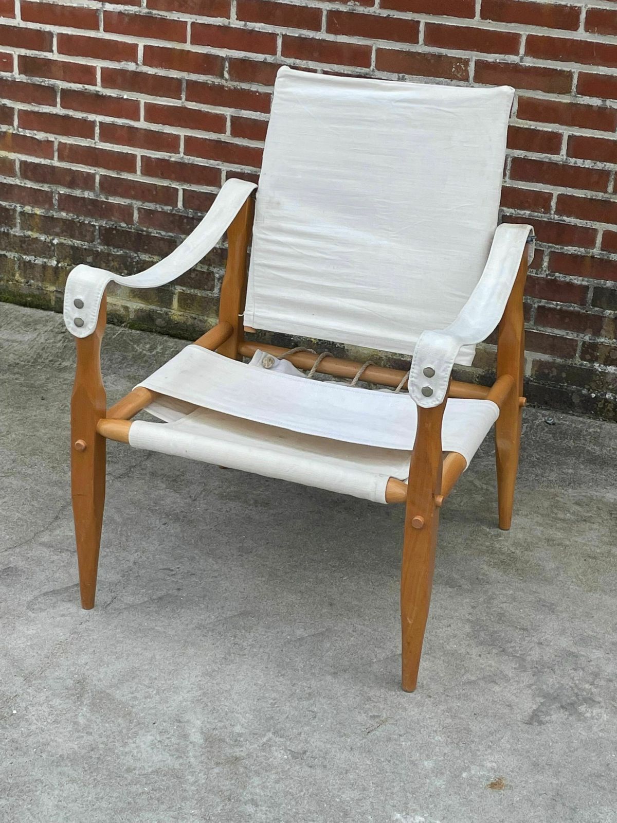 Vintage Safari Chair 1960s Denmark With Canvas Minimalist Design photo 628.0