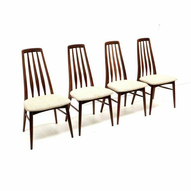 Set Of 4 Vintage Danish Design Dining Room Chairs 'Eva' By Niels Koefoed For Koefoeds Hornslet photo 1550.0