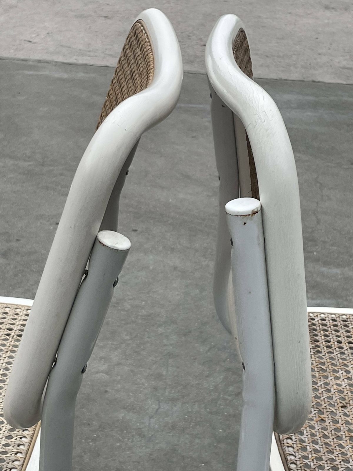 Set Of 4 Cesca B32 Model Chairs In White By Marcel Breuer photo vinterior