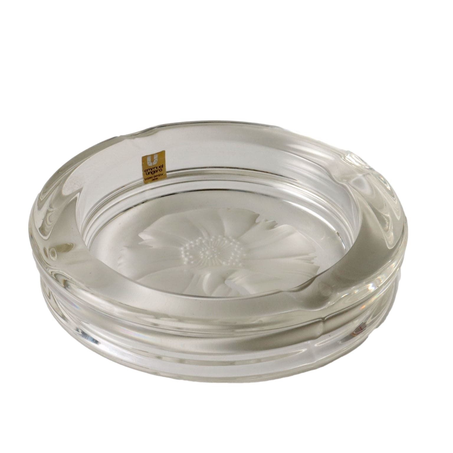 Vintage Ashtray Emanuel Ungaro 1980s 90s Sasaki Crystal Japan