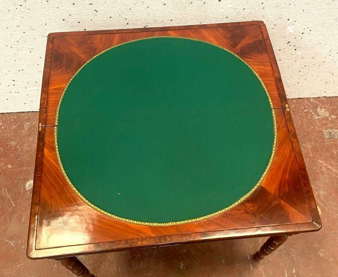 Louis Philippe Style Game Table In Mahogany And 19th Century Veneer photo for sale