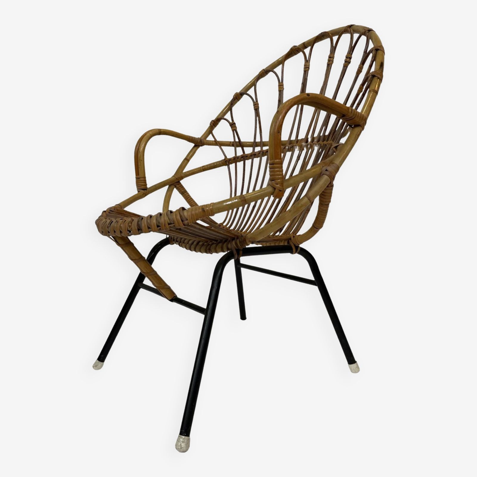 Rattan Chair By Dirk Van Sliedregt Rohe Noordwolde 1960 In The Netherlands