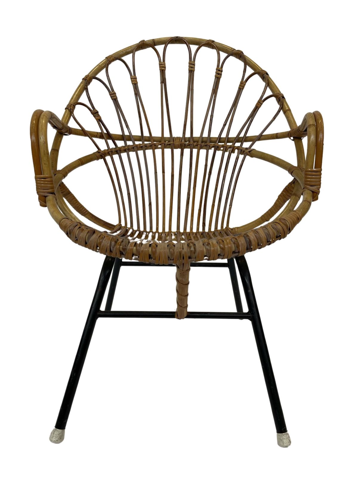 Rattan Chair By Dirk Van Sliedregt Rohe Noordwolde 1960 In The Netherlands photo vintage