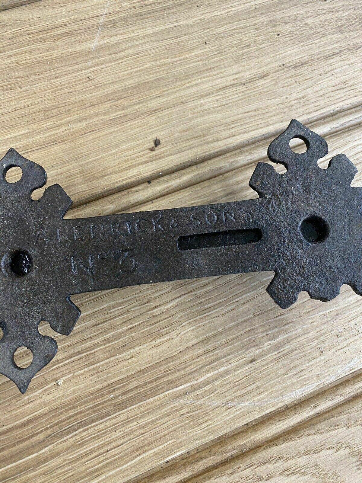 Large Solid Oak Front Door Antique Period Reclaimed Old Wood Metal Cast Iron photo vinterior