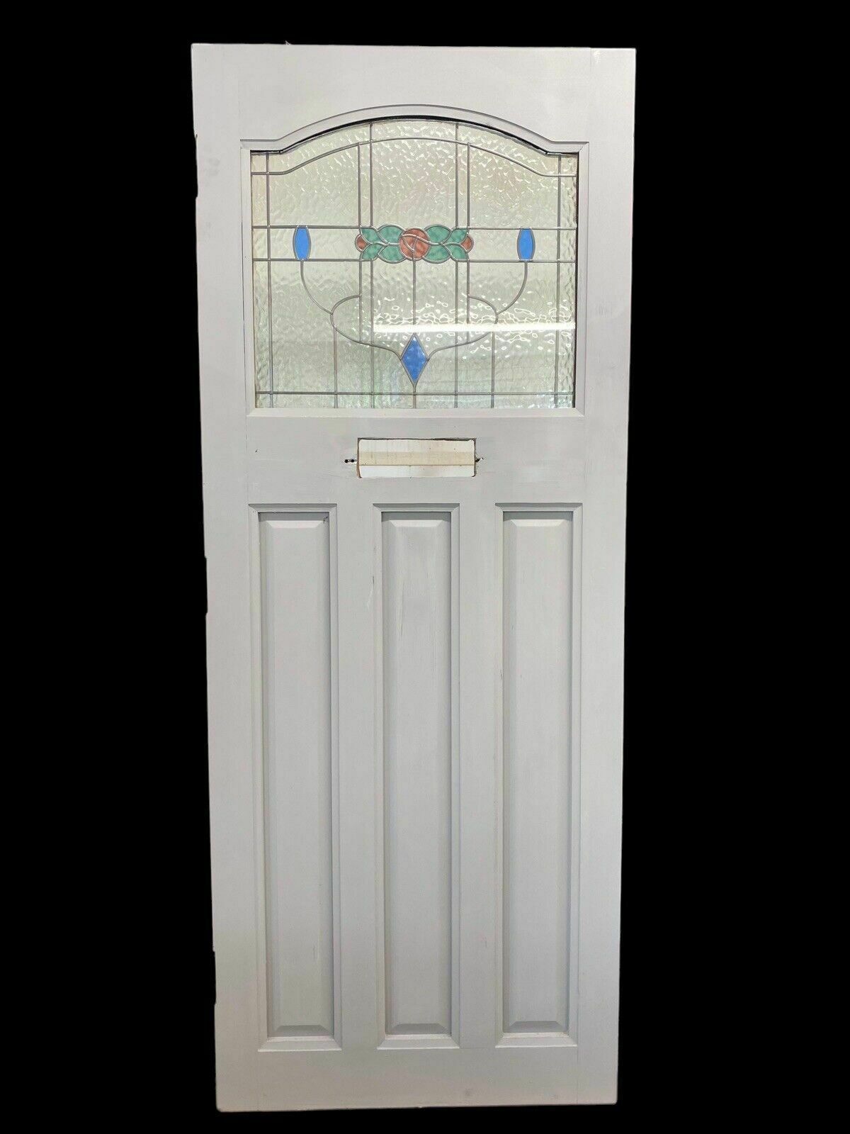 Art Deco Style Front Door Period Stained Glass Old Reclaimed Antique Lead 20s 30 photo vintage