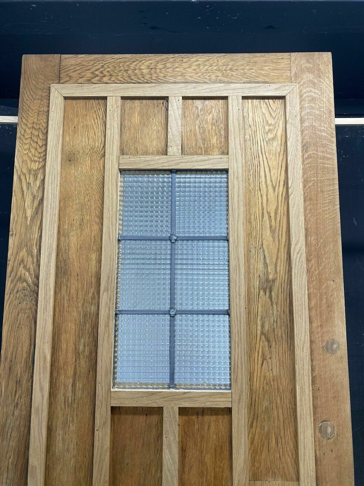 Tall Solid Oak Front Door Old Period Antique Reclaimed Hardwood Glazed Lead photo furniture
