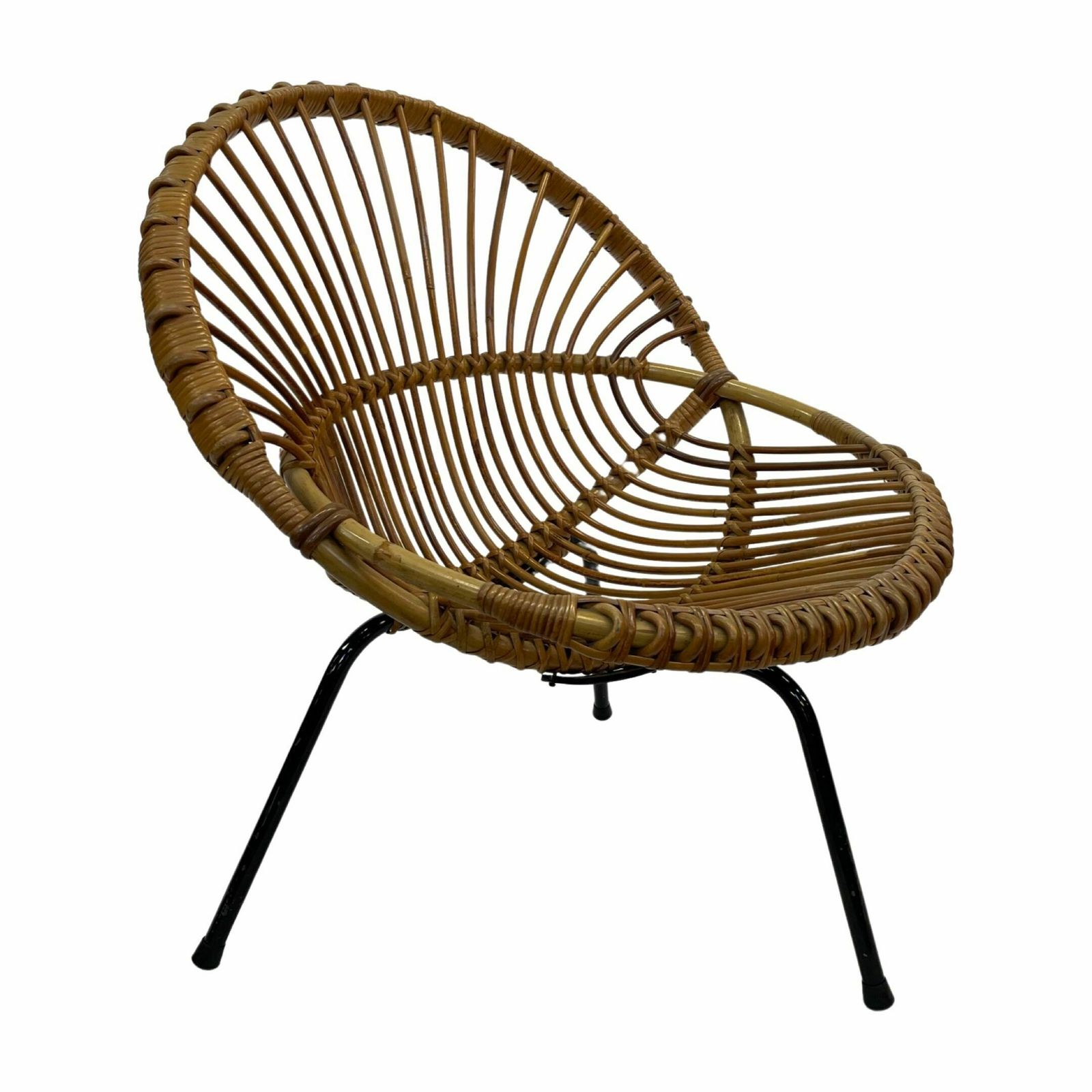 Tripod Rattan Easy Chair By Dirk Van Sliedregt Rohe Noordwolde 1960 In The Netherlands photo 358.0