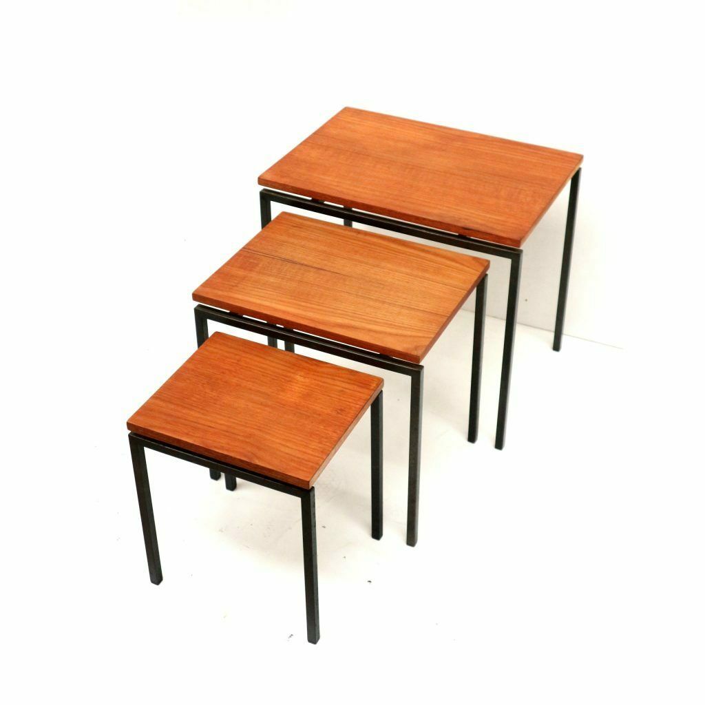 Vintage Nesting Tables / Set Of Side Tables By Cees Braakman For Pastoe photo for sale