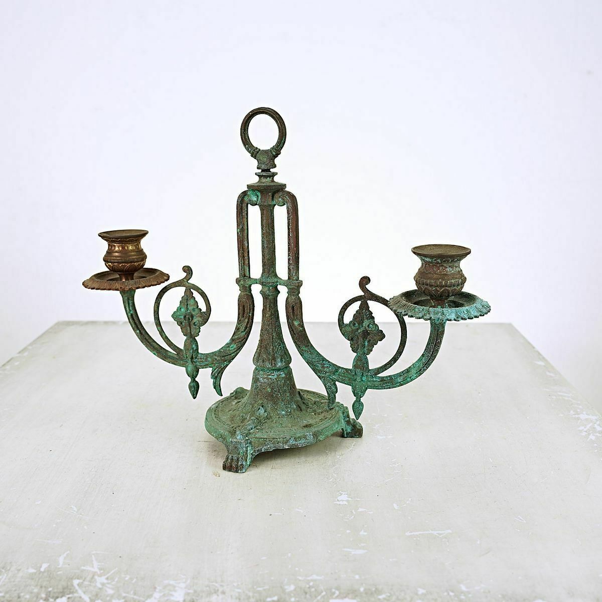 Pair Of Vintage Metal Candelabra photo vinterior