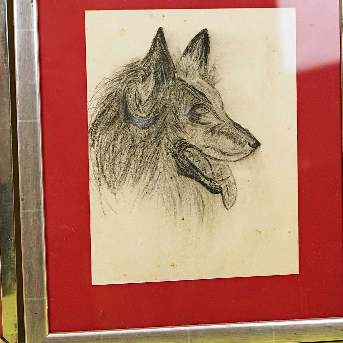 Pair Of Paintings With Dogs, Pittbull Drawing photo 82.0