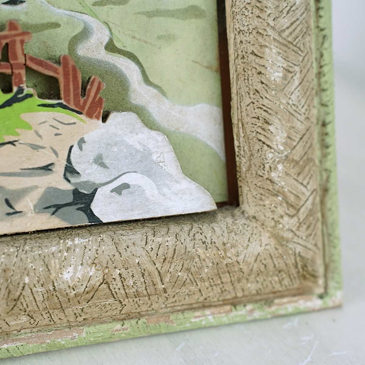 Mountain Landscape Painting Hand Made In 3d photo Art